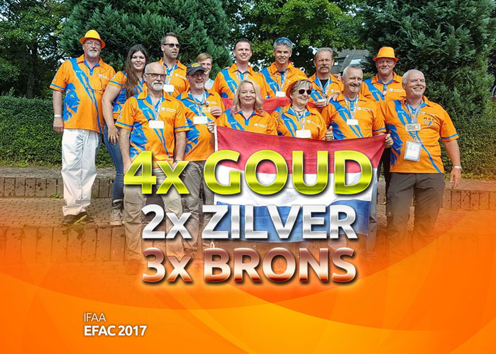 9 podiumplaatsen tijdens EFAC 2017