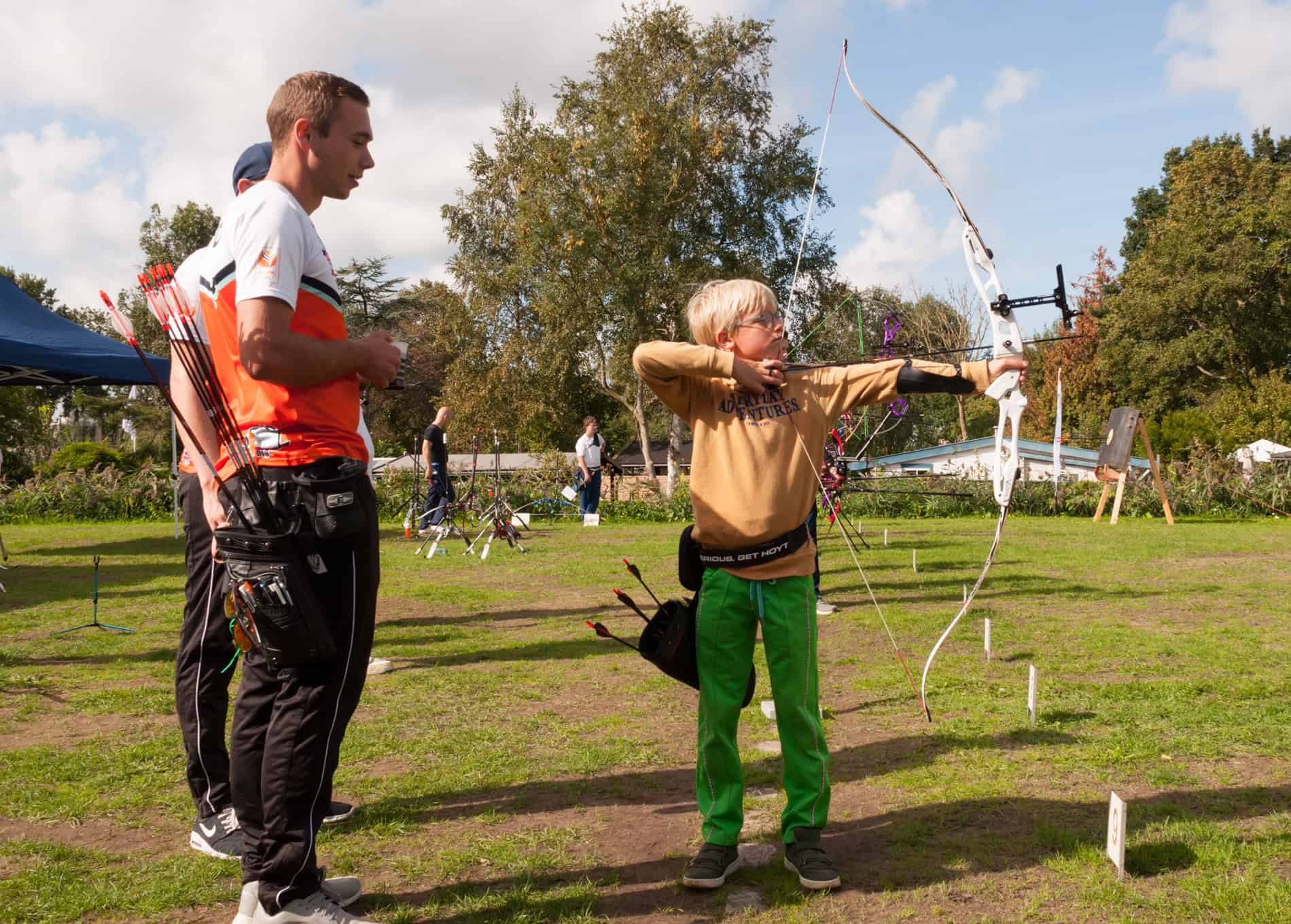 Houtschutters op training met TeamNL