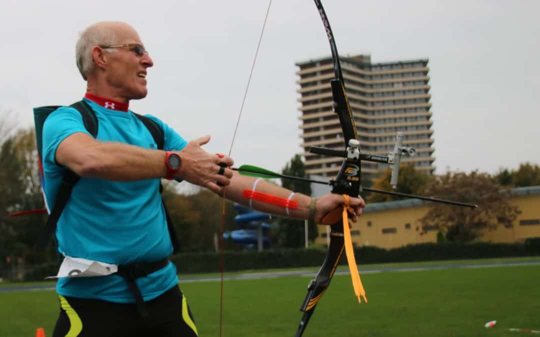 NK RUN-ARCHERY SPRINT WAGENINGEN MET MITCH DIELEMANS