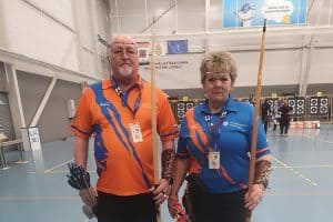 Maarten en Judith Porsch op het IFAA European Indoor Archery Championship