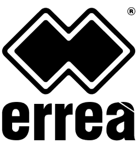 Erreà-logo met een gestileerd geometrisch embleem boven de merknaam 